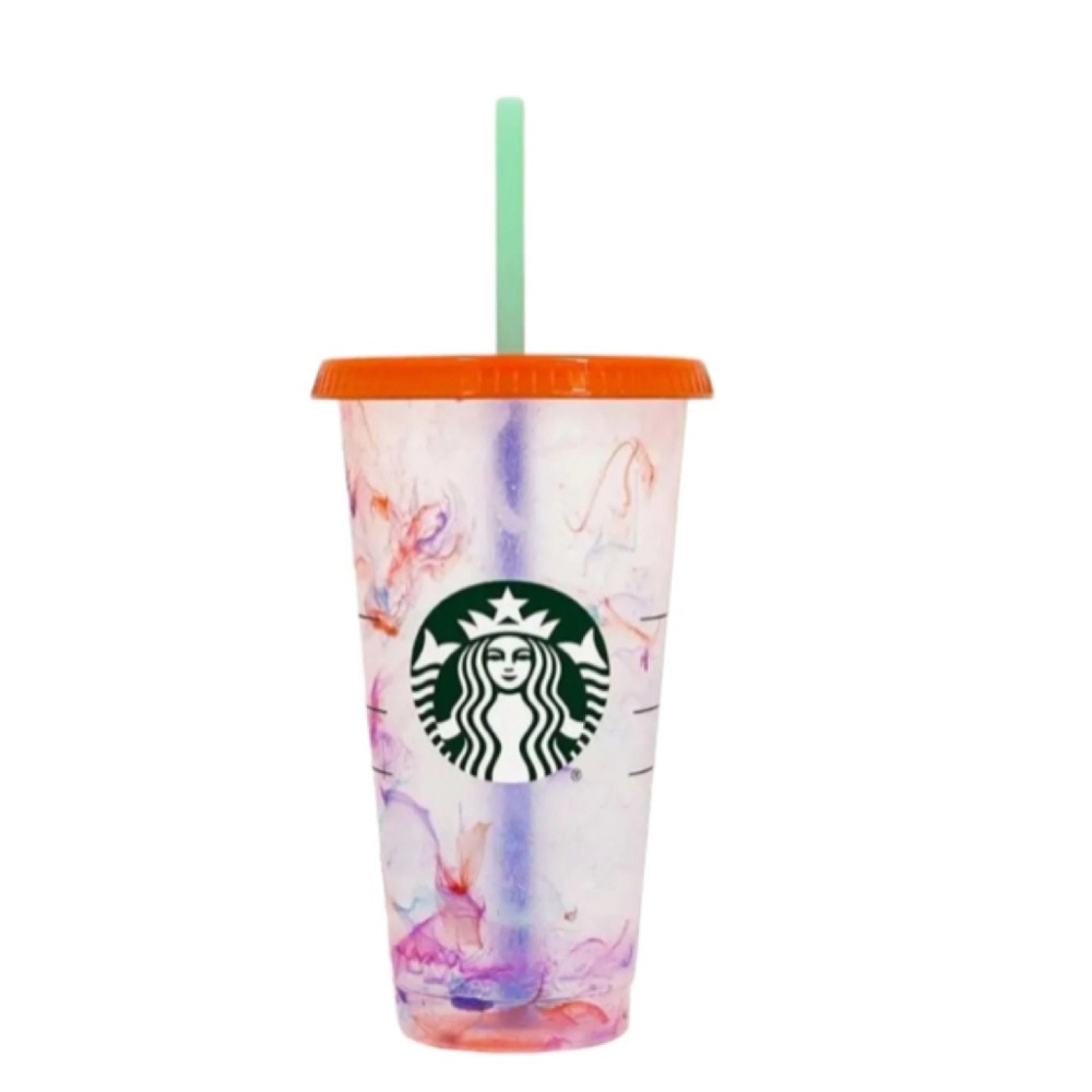 NEW Starbucks Color Changing Swirl Reusable Cold Cup